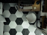 rhombus floor tiles modern stylish pavement