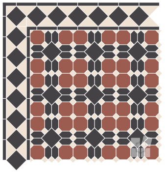 Portree - black small sized porcelain tiles vitrified ceramic tiles