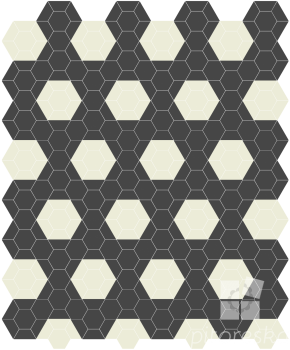 male formaty gres kompozicia hexagon