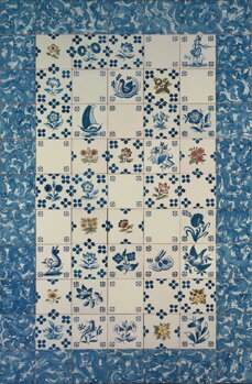 hand painted tiles - patchwork