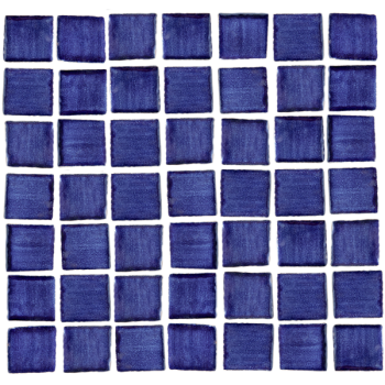 glazed terracotta tiles - mosaic - brush stroke glaze penellato blu