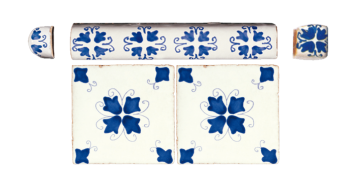 Traditional hand painted terracotta tiles sinopia maiori