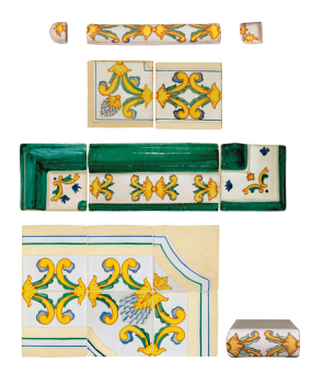 Traditional hand painted terracotta tiles antico vietri ariano