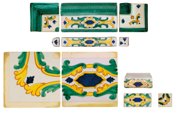 Traditional hand painted terracotta tiles antico vietri viladeste