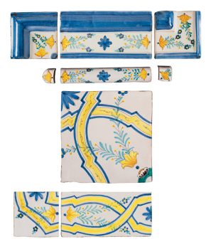Traditional hand painted terracotta tiles antico vietri camaldoli