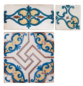 Traditional hand painted terracotta tiles antico vietri vetranto