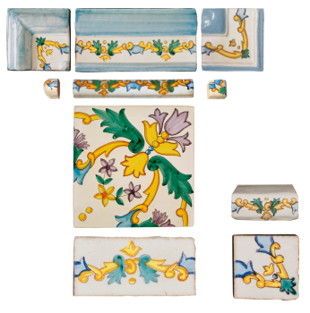 Traditional hand painted terracotta tiles vietri ravello