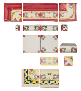 Traditional hand painted terracotta tiles antico vietri cuma