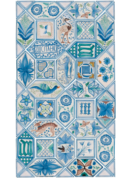 Traditional hand painted terracotta tiles antico vietri losanga