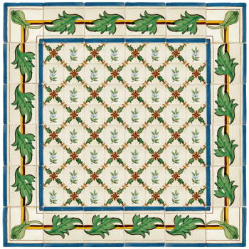 Traditional hand painted terracotta tiles magna grecia orosei