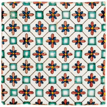 Traditional hand painted terracotta tiles magna grecia cefalu