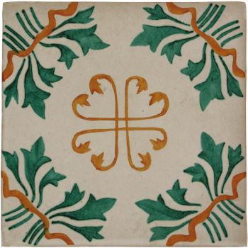Traditional hand painted terracotta tiles magna grecia meleda