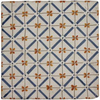 Traditional hand painted terracotta tiles magna grecia vulcano