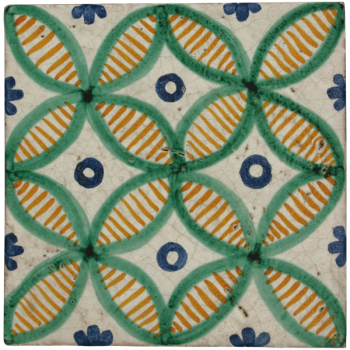 Traditional hand painted terracotta tiles magna grecia pantelleria