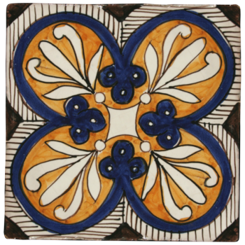 Traditional hand painted terracotta tiles magna grecia marsala