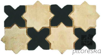 hand made star cross terracotta tiles spanish pedralbes treated
