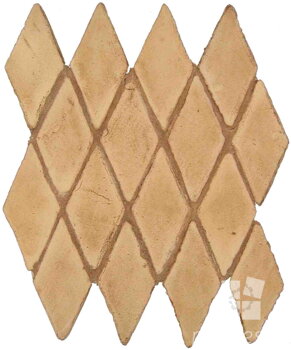 hand made rhombus terracotta tiles spanish pedralbes treated