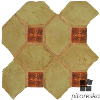 hand made picket dot terracotta tiles spanish pedralbes treated