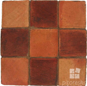 hand made terracotta tiles spanish pedralbes treated