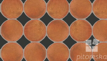 terracotta floor tiles hand made traditional spanish treated luxury cotto round + dot R
