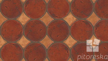 terracotta floor tiles hand made traditional spanish treated luxury cotto round + dot R