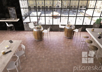 Hand made tuscan terracotta tiles - IP-TP series - brown