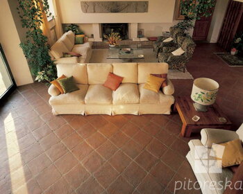 Hand made tuscan terracotta tiles - traditional