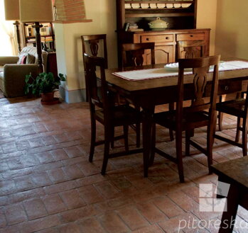Hand made tuscan terracotta tiles - Medieval series