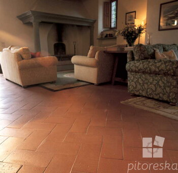 Hand made tuscan terracotta tiles - Antique series