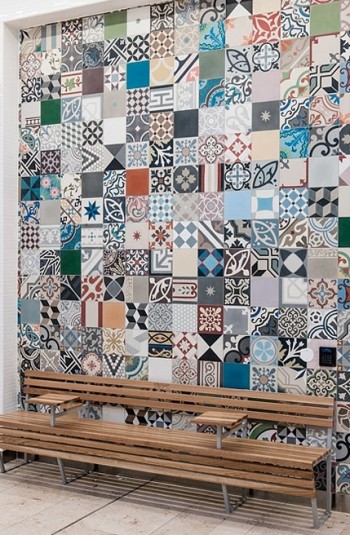 Use of cement tiles