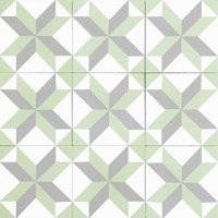 cementové dlaždice 20x20x1,6cm - diagonálny vzor vzorovana dlazba