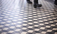 vzorovaná terrazzo dlažba 3D vzor retro
