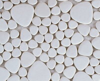 glazované okruhliaky - biela matná exoticka mozaika pebbles gresova glazovana mozaika do kupelne wellness spa