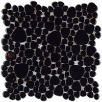 glazované okruhliaky - čierna lesklá exoticka mozaika pebbles gresova glazovana mozaika do kupelne wellness spa