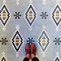 small sized porcelain tiles hexagons