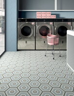 retro vzorovana gresova hexagonova dlazba
