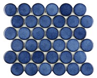 mozaika glazovana kruhy modra