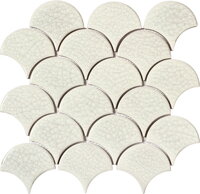 mozaika glazovana craquele supiny biela