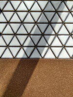 mozaika trojuholniky biela glazura