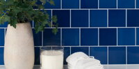 retro modern ceramic tiles plain colour variation