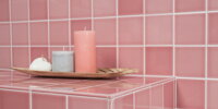 retro modern ceramic tiles plain colour variation