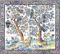 azulejos rucne malovany obklad panel