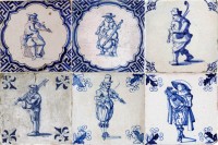 c99p70-71 hudobnici-delft holandské delftské kachličky