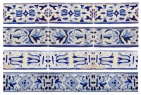 d-14 bordúry-delft modré holandské delftské kachličky