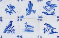d-31 vtáky-delft holandské delftské kachličky