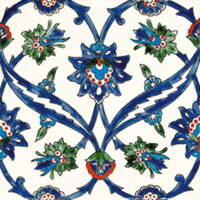 ručne maľované kachličky - orientálny vzor hand painted oriental tiles