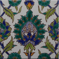 ručne maľované kachličky - orientálny vzor hand painted oriental tiles