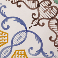 ručne maľované kachličky - majolika hand painted decorative tiles