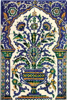 Tuniské ručne maľované dekoratívne kachličky panel hand painted tiles tunisian