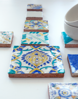 hand painted ceramic tiles, decorative tiles rucne malovany obklad dekorativny